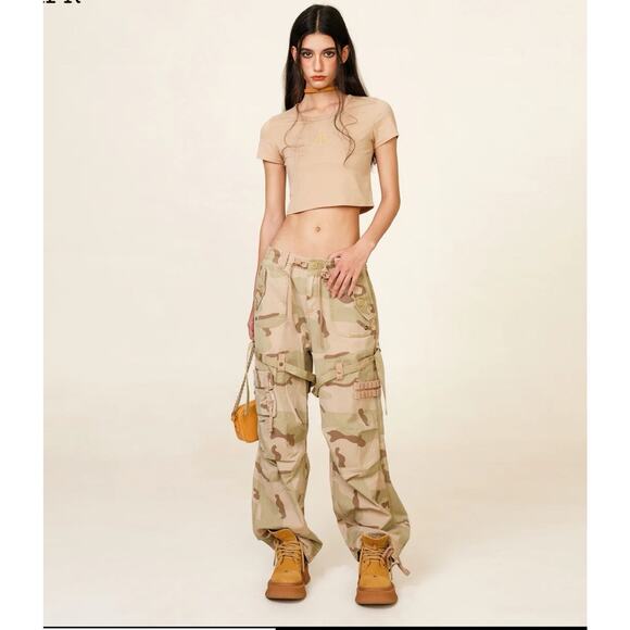 SMFK Wildworld Desert Camouflage Pararooper Pants - Green Brown Camo, Size S - Picture 10 of 10